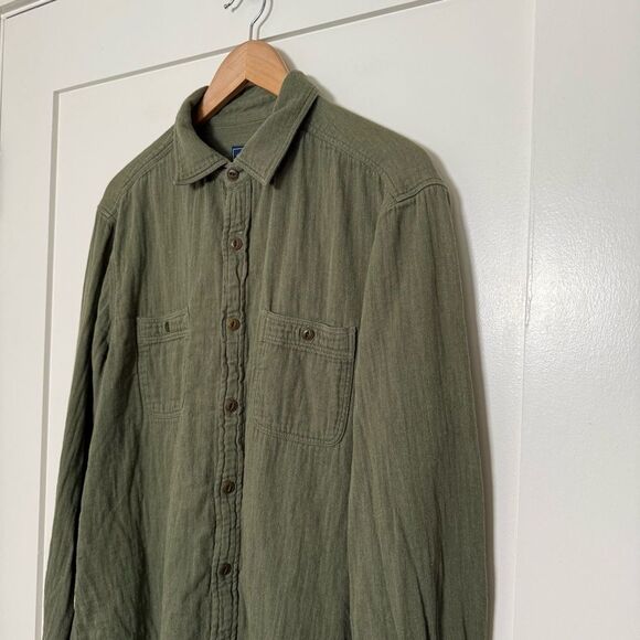 Vineyard Vines by Shep & lan Shirt Mens Sz L Olive Green Classic Fit Lined Outdo - Picture 2 of 11